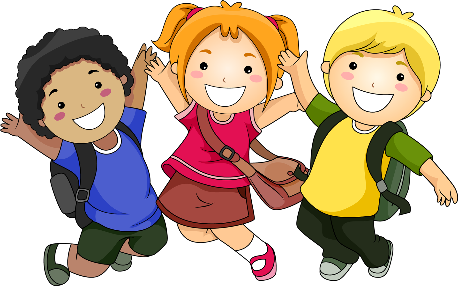 Happy Children Cartoon PNG