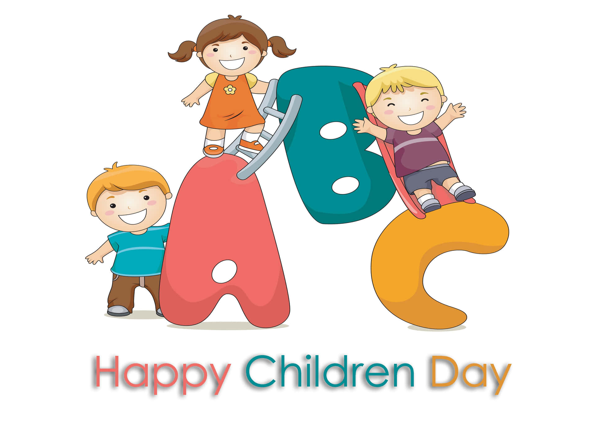 Happy Children Celebrating Children's Day! Wallpaper