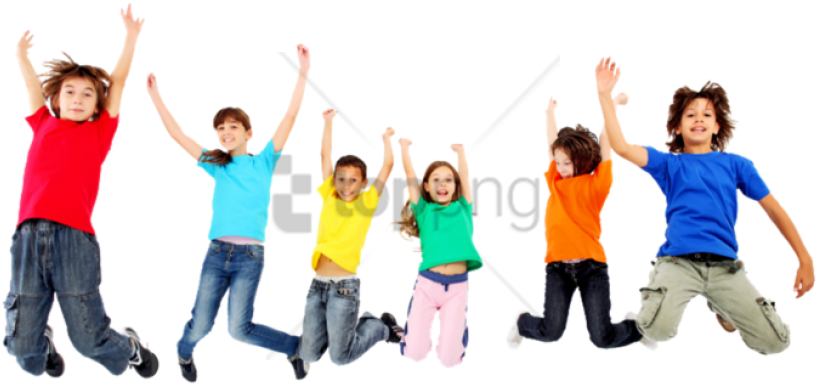 Happy Children Jumping In Air PNG