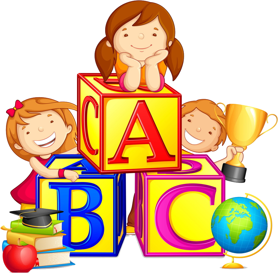 Happy Children Learning Concept PNG