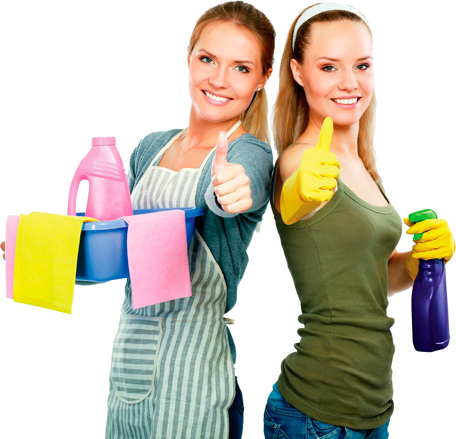Happy Cleaning Team Thumb Up PNG