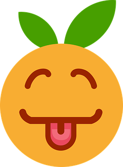 Happy Clementine Emoji PNG