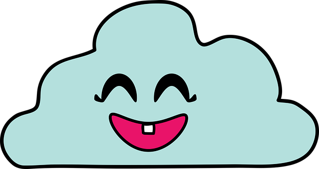 Happy Cloud Cartoon Character PNG