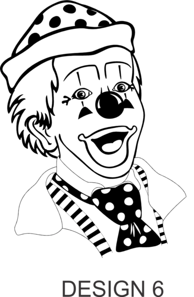 Happy Clown Sketch Design PNG