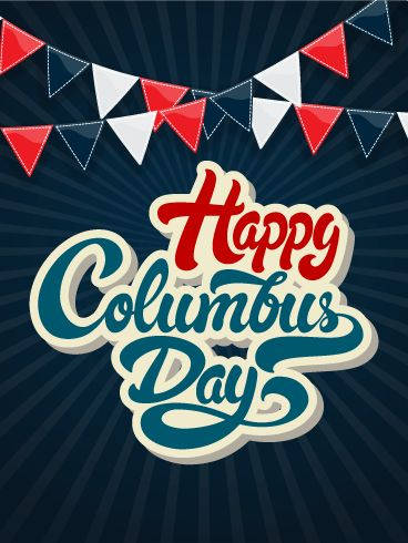 Happy Columbus Day Banner