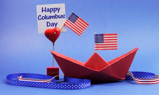 Glad Columbus Day Papir Boat Wallpaper