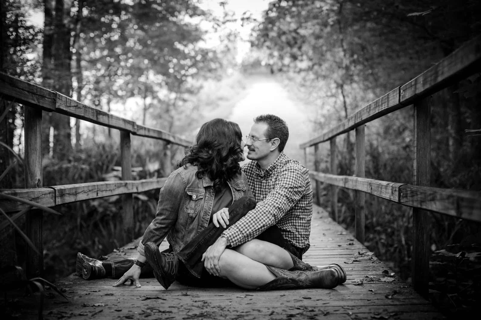 Happy Couples On Old Bridge Pictures