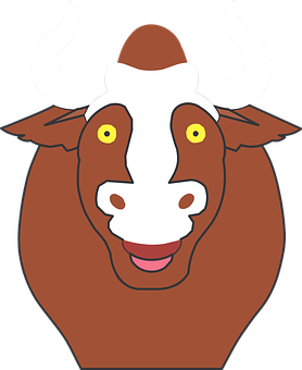 Happy Cow Cartoon Illustration PNG