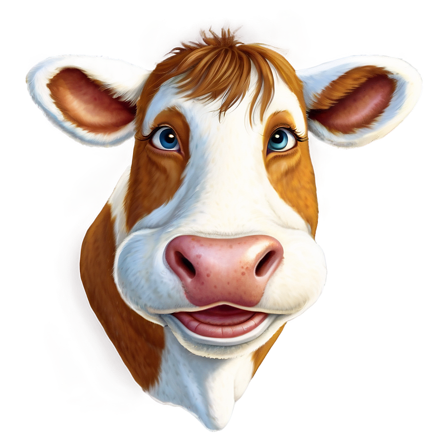 Happy Cow Face Png Llr69 PNG