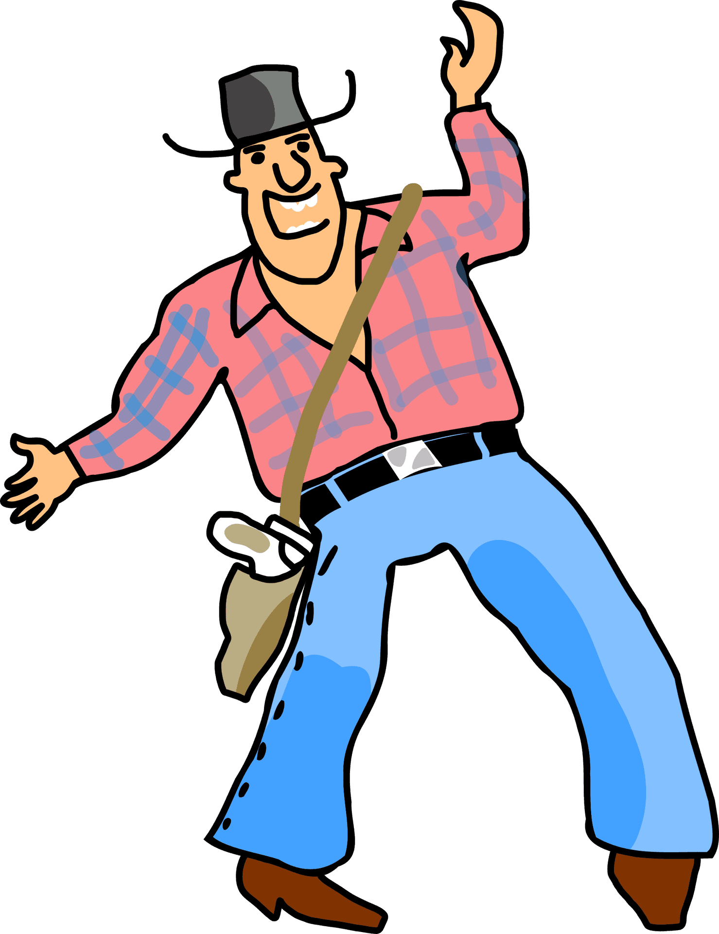 Happy Cowboy Cartoon PNG