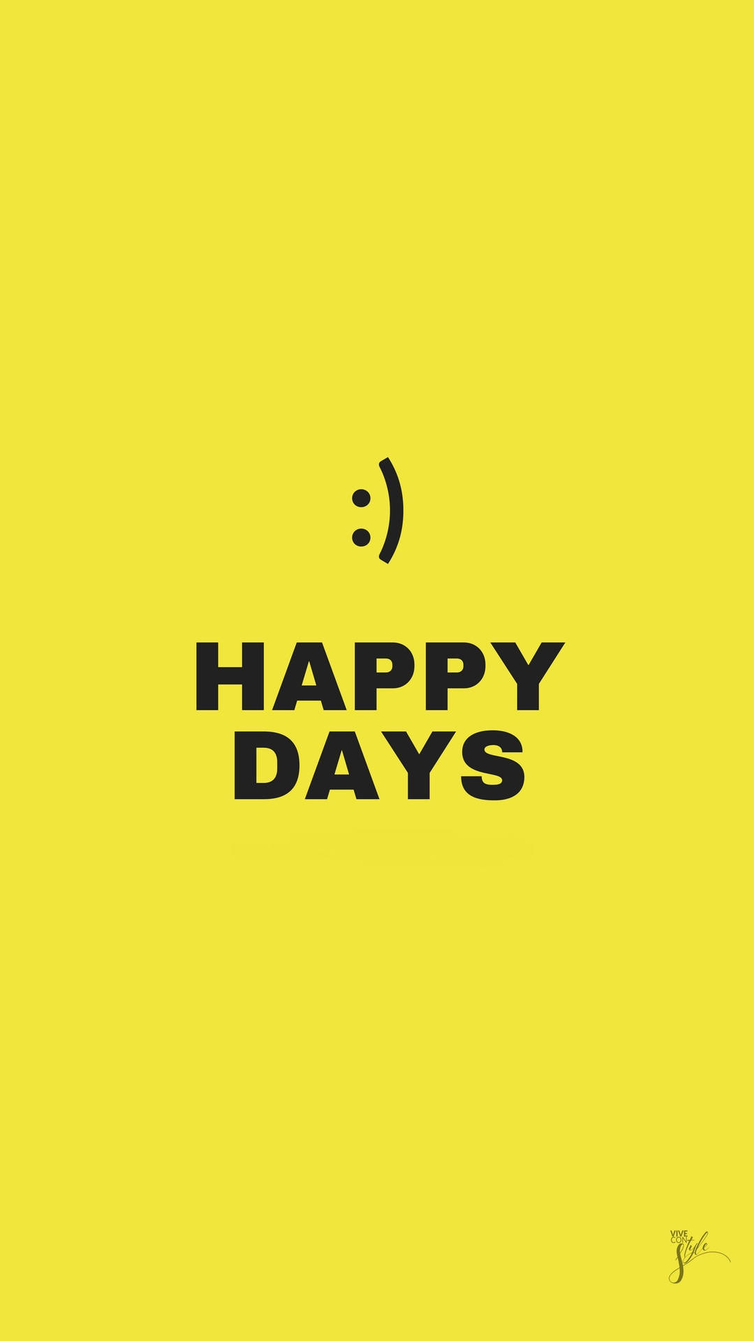 Happy Days For Cute Yellow Background Wallpaper