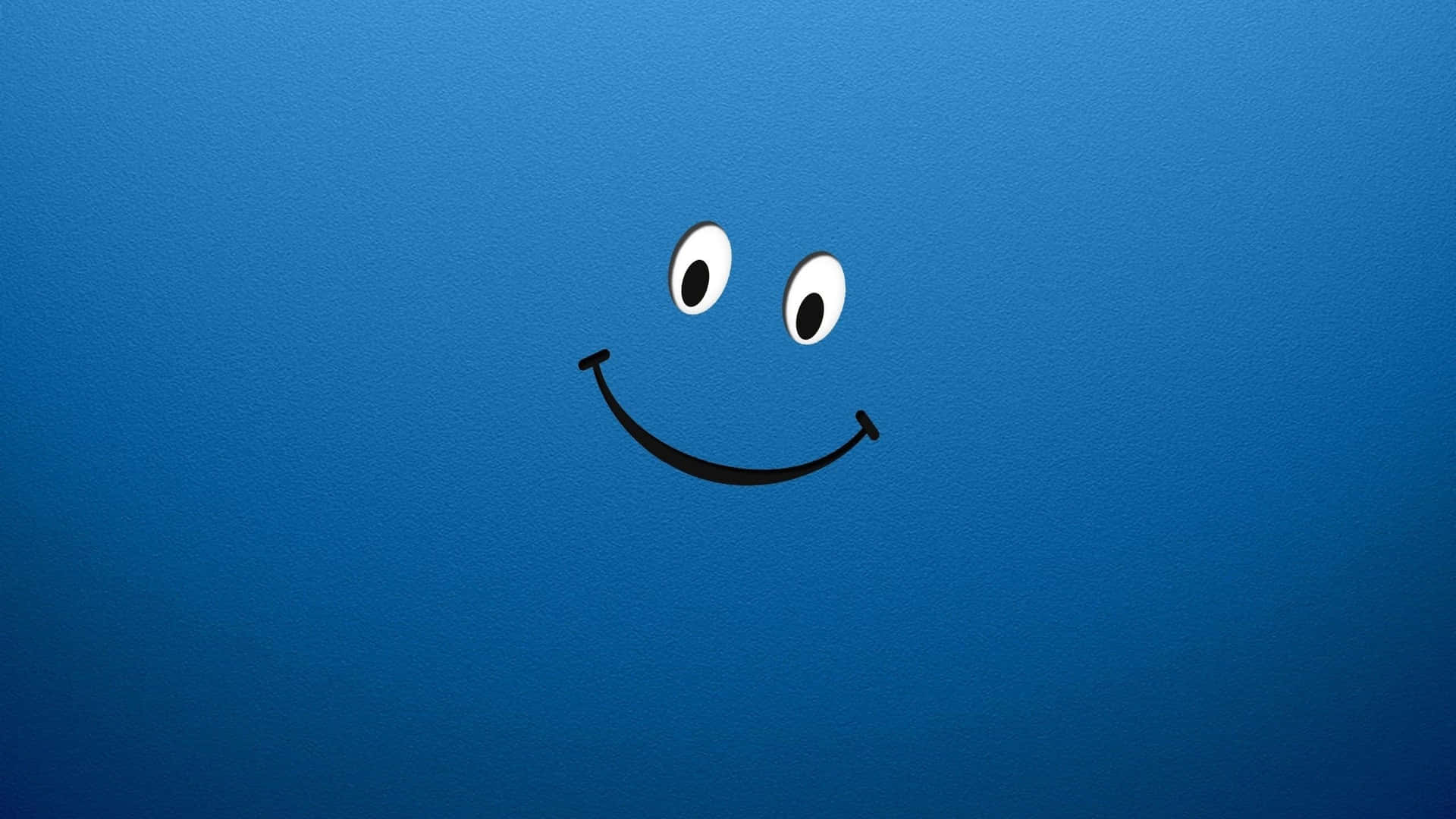 A Blue Background With A Smiling Face On It Wallpaper