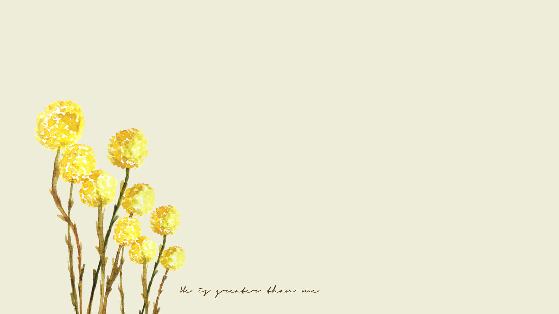 A Watercolor Painting Of Yellow Flowers Wallpaper