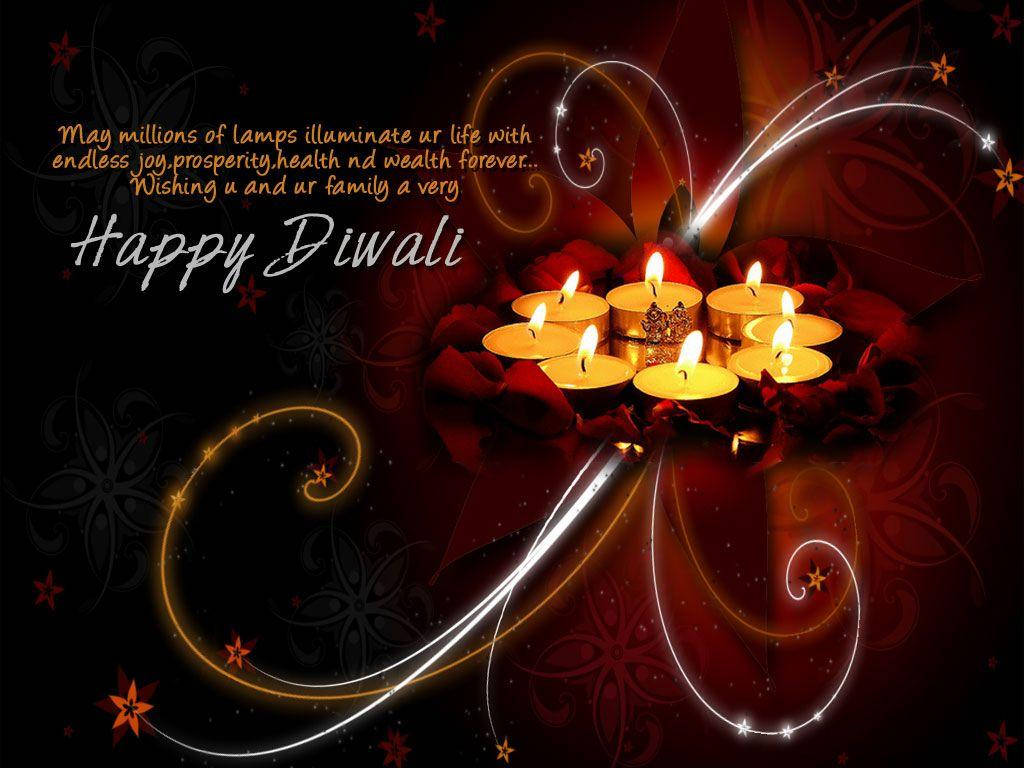 Happy Diwali Candle Lights Wallpaper