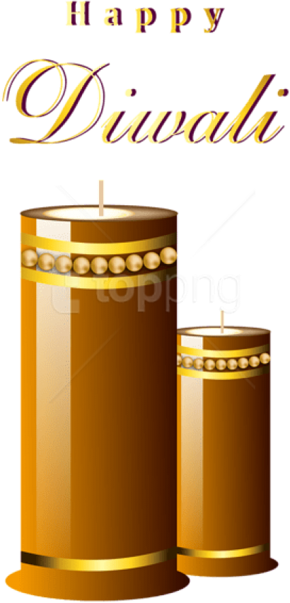 Happy Diwali Candles Graphic PNG