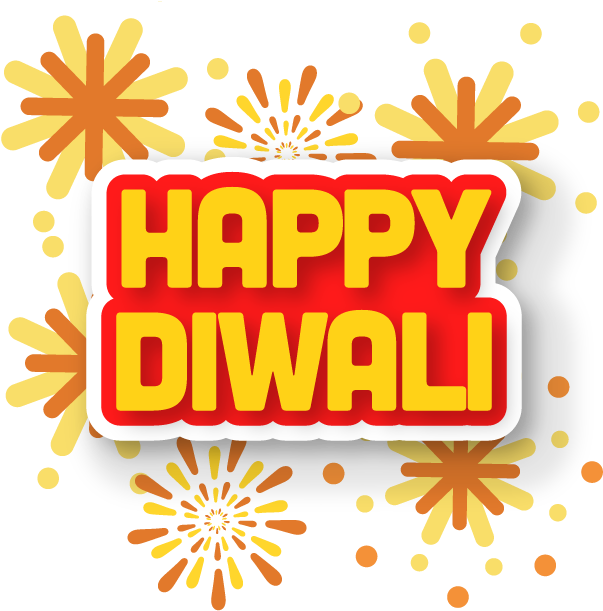 Happy Diwali Festive Greeting Design PNG