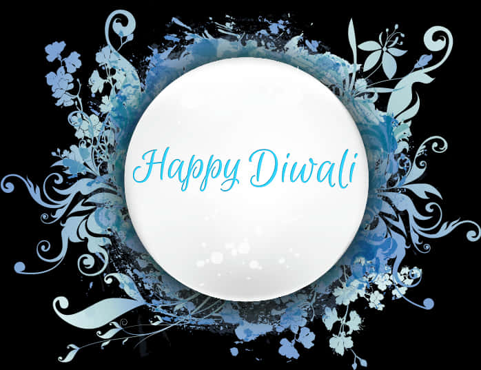 Happy Diwali Floral Background PNG