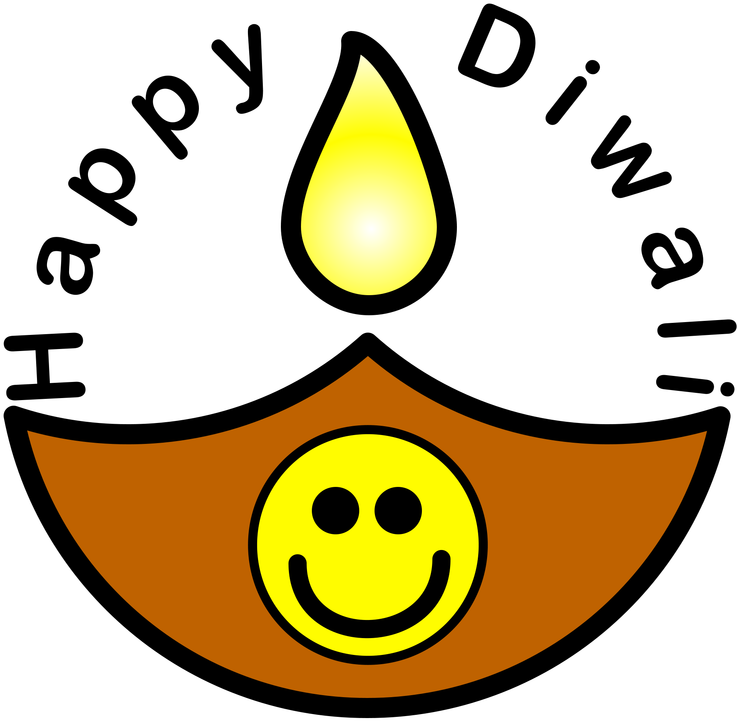 Happy Diwali Greeting Design PNG