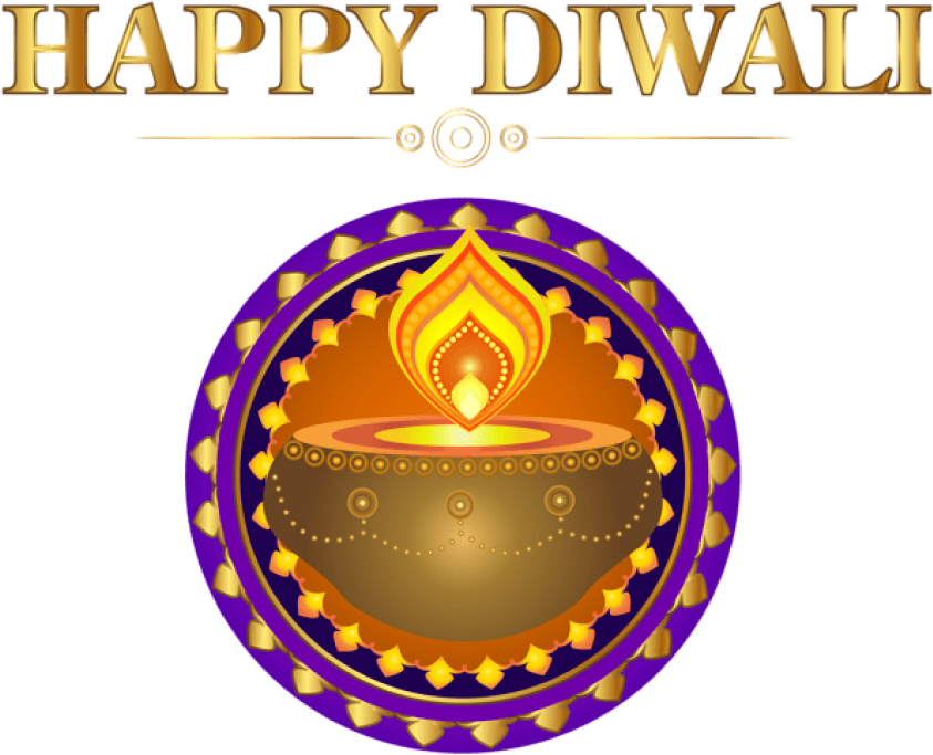 Happy Diwali Greeting Design PNG