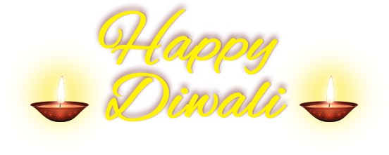 Happy Diwali Greetingwith Diyas PNG