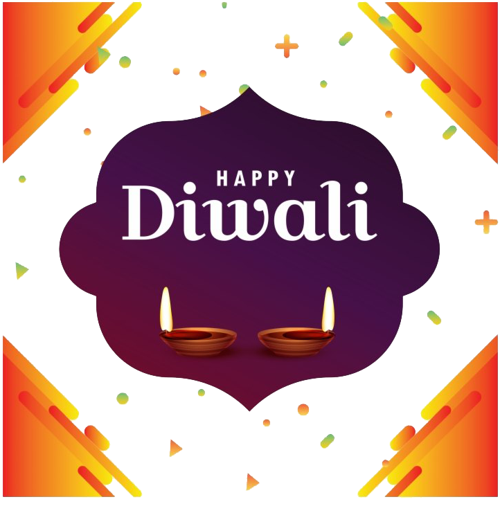 Happy Diwali Greetingwith Diyas PNG
