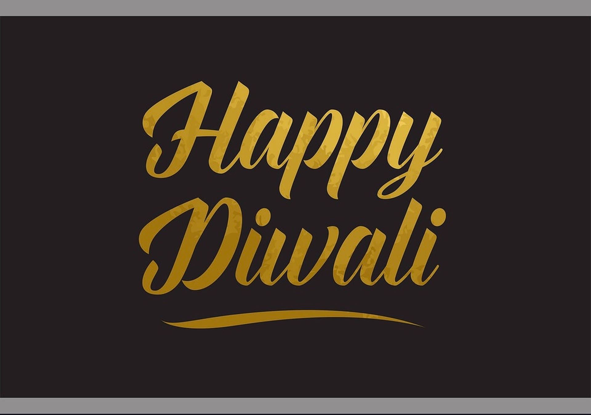 Happy Diwali In Yellow Background