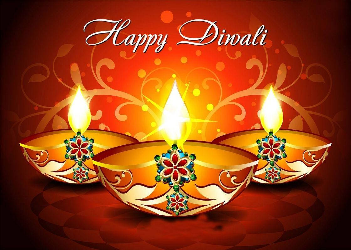 Happy Diwali Luxurious Oil Lamps Wallpaper