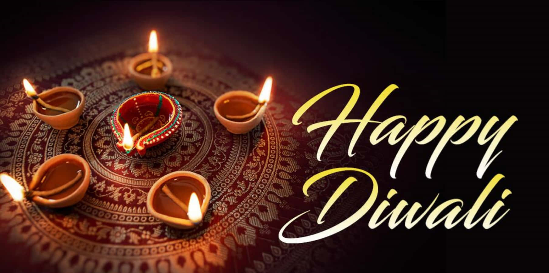 Happy Diwali Images With Candles And A Message