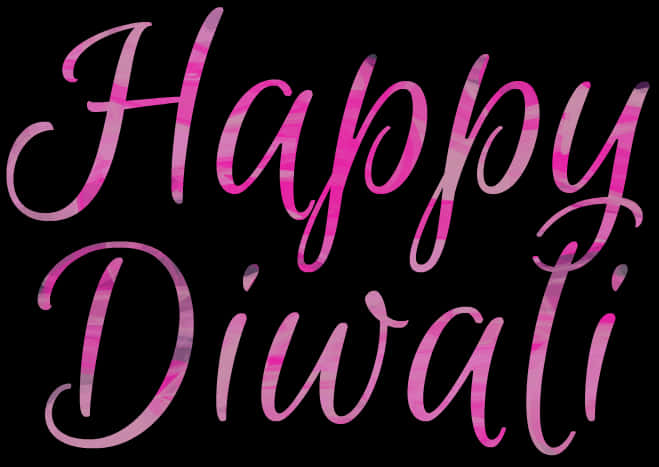 Happy Diwali Pink Script Background PNG