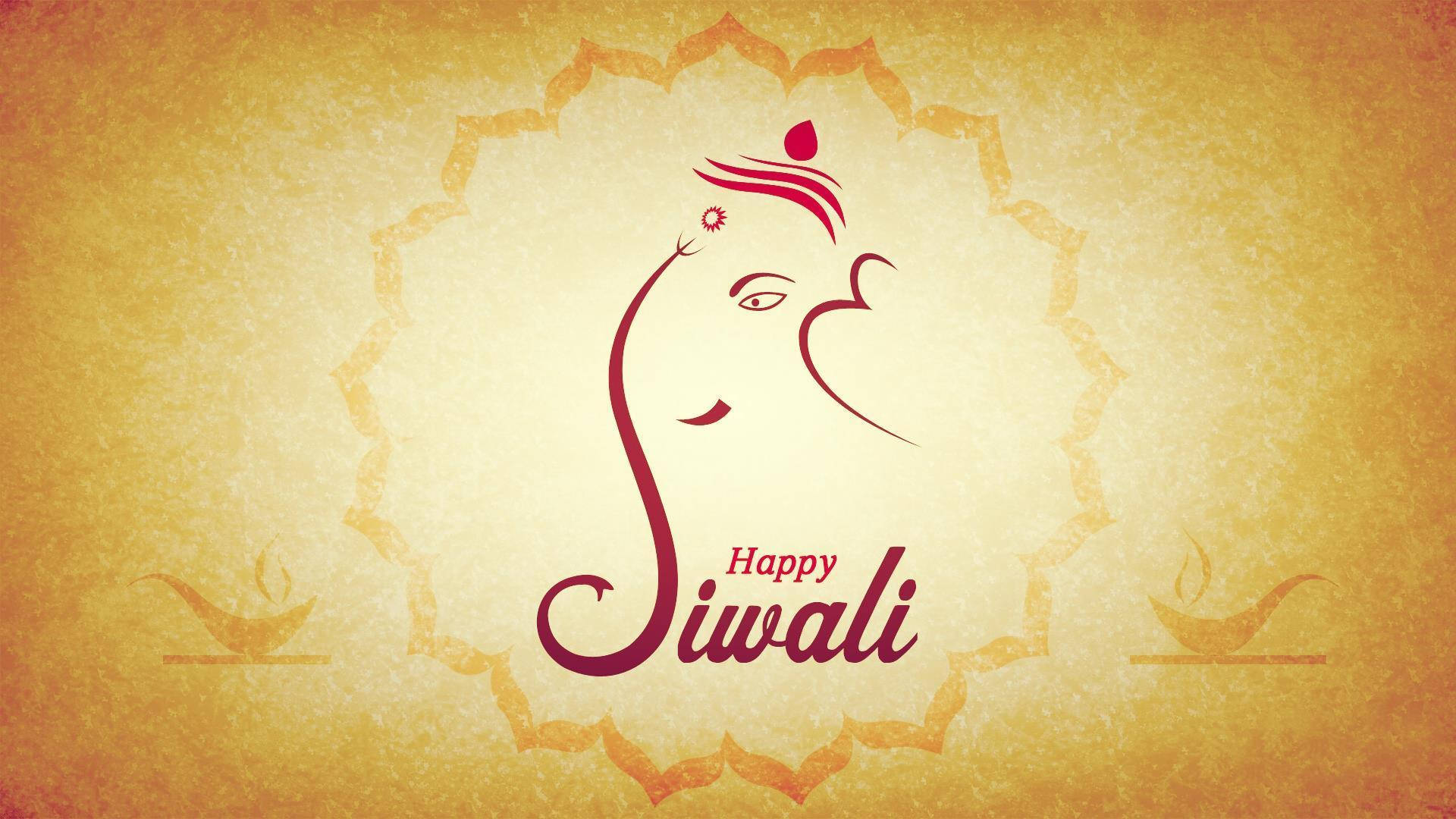Ønsk lykke til Diwali med Ganesha Wallpaper