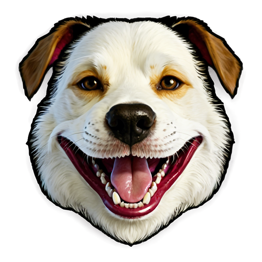 Happy Dog Face Graphic Png Isi35 PNG