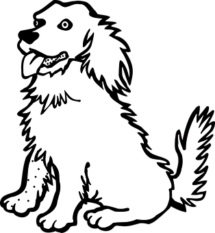 Happy Dog Silhouette PNG