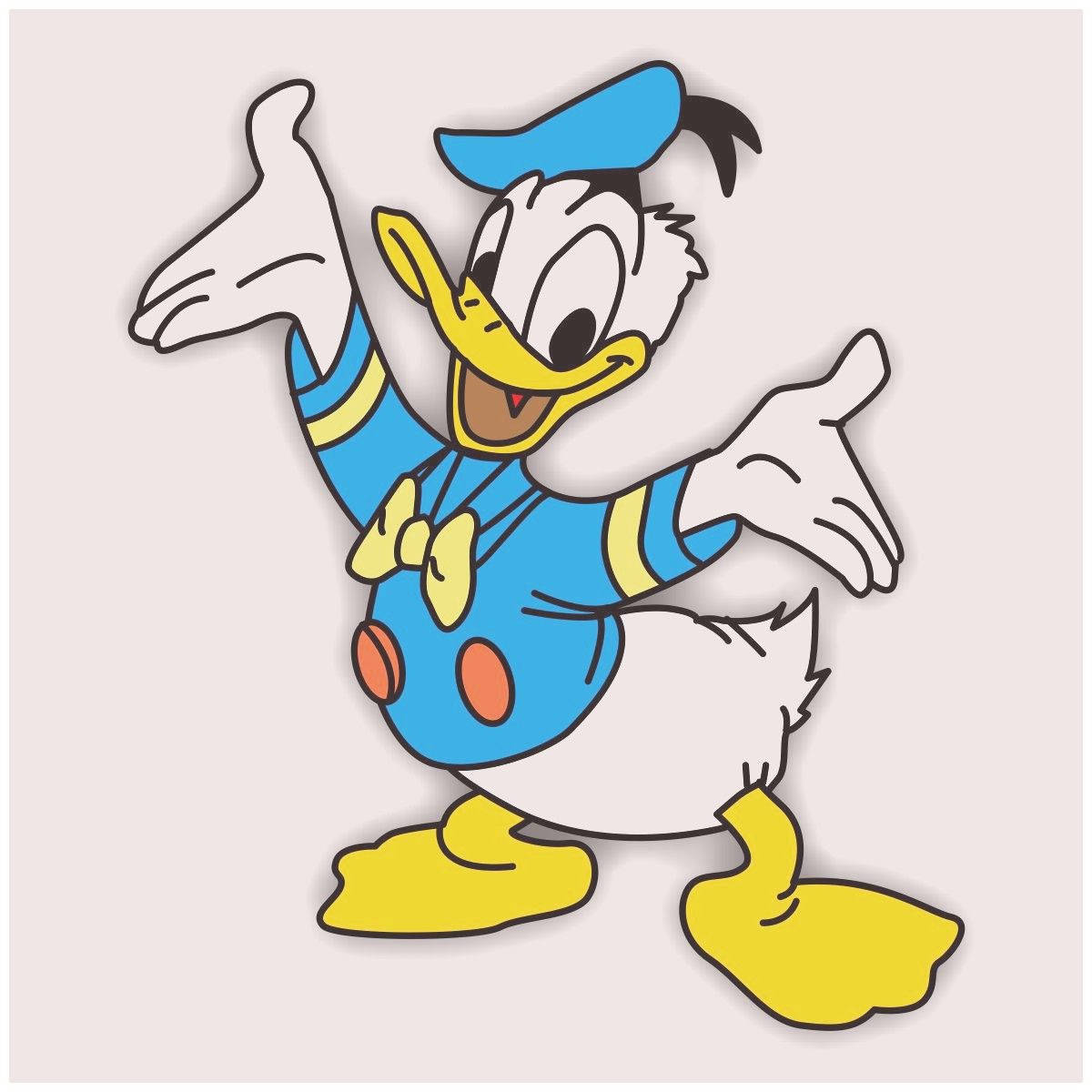 Happy Donald Duck Welcome Pose Wallpaper