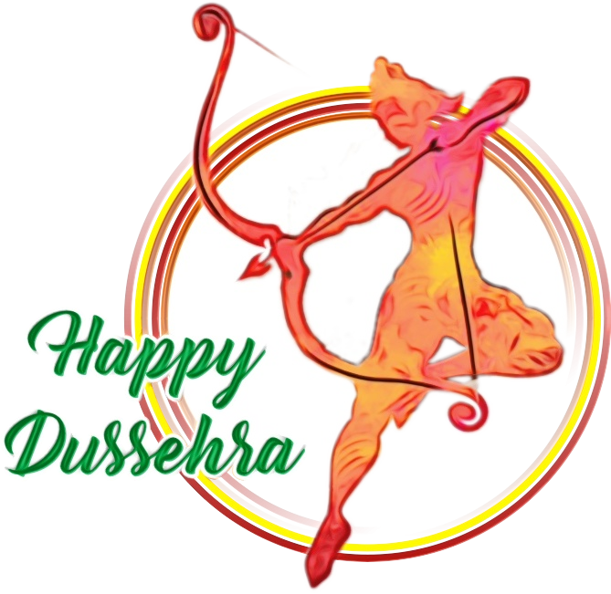Happy Dussehra Archer Celebration PNG