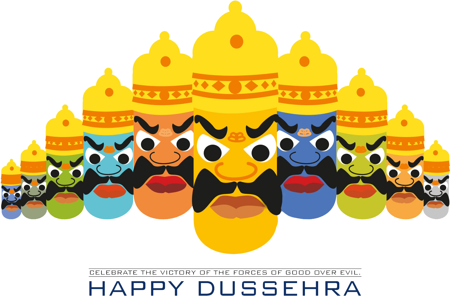 Happy Dussehra Celebration Illustration PNG