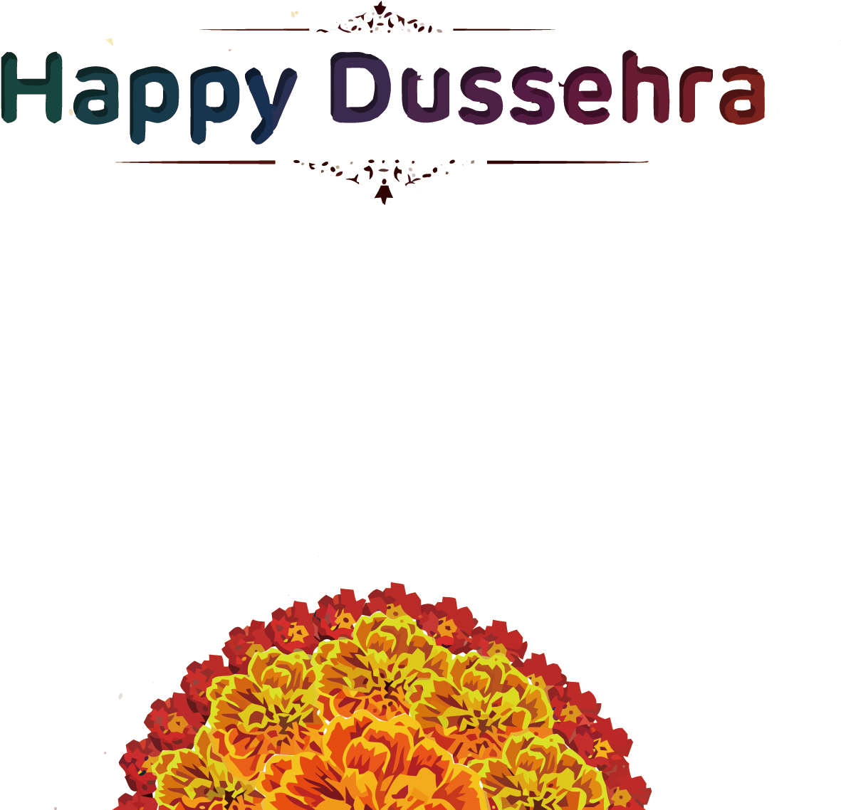 Happy Dussehra Greeting Design PNG