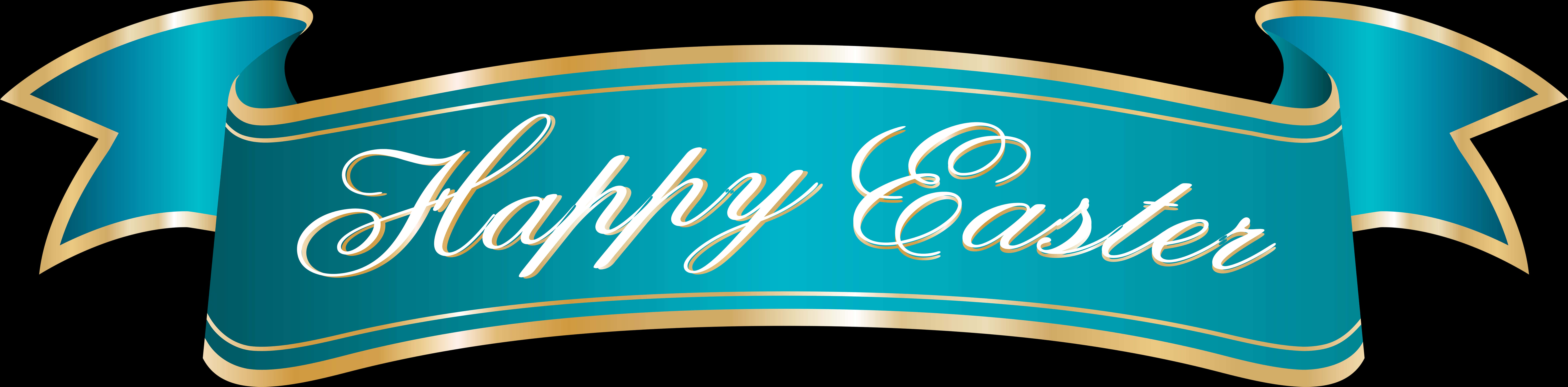 Happy Easter Banner Graphic PNG