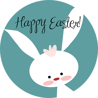 Happy Easter Bunny Greeting PNG