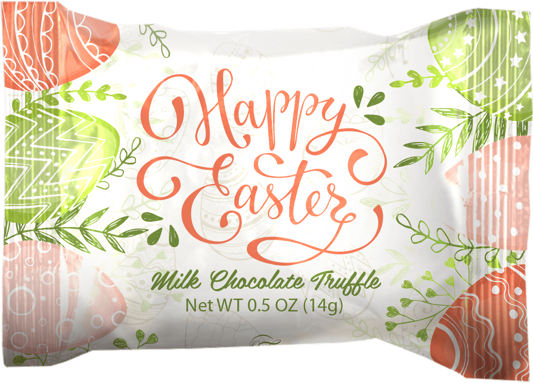 Happy Easter Chocolate Truffle Wrapper PNG