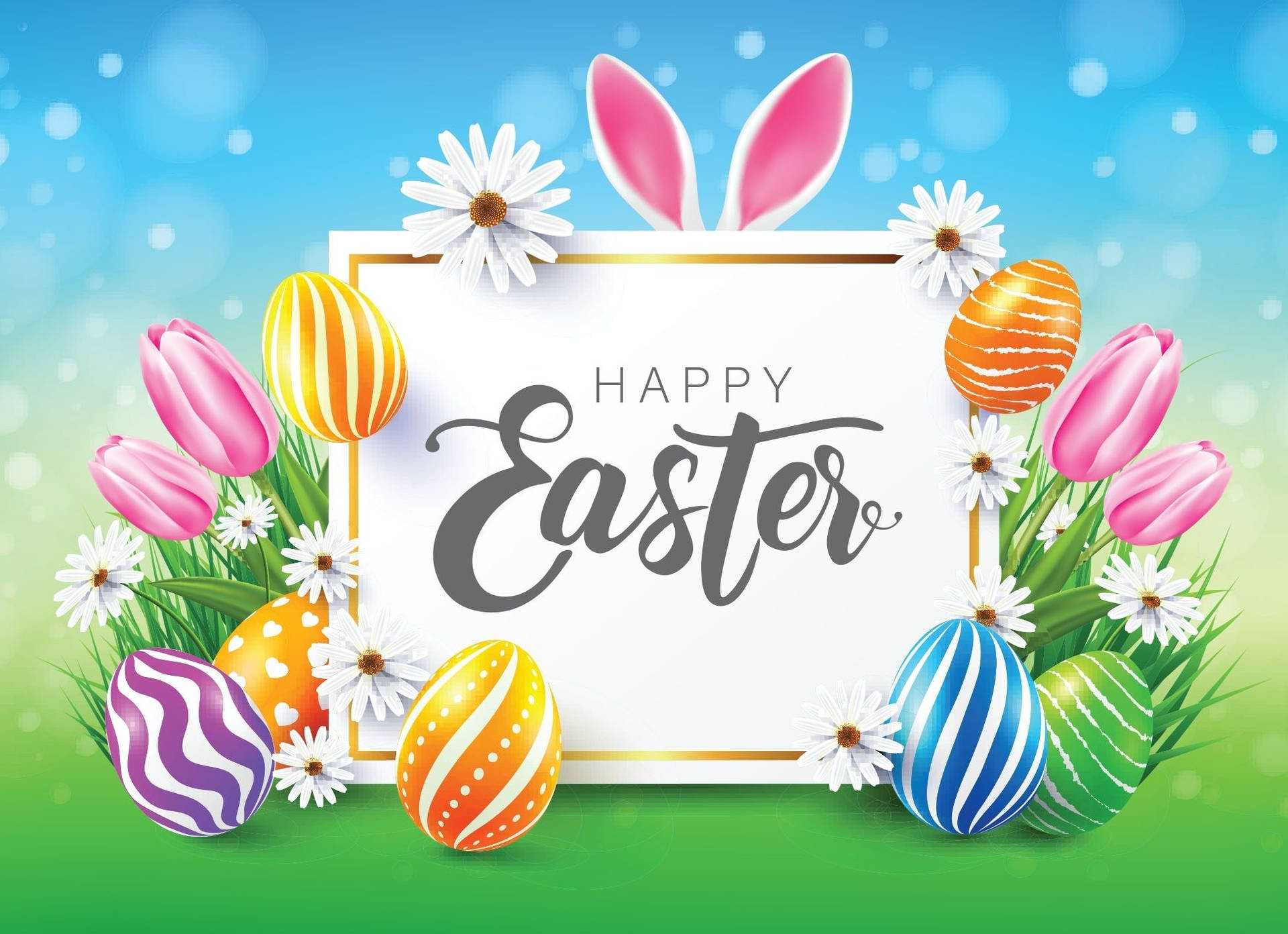 Happy Easter Desktop Card Wallpaper