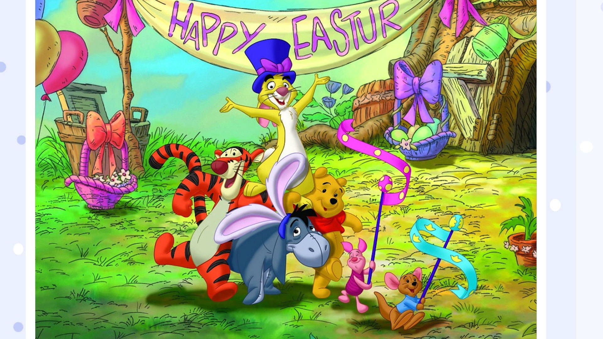 Happy Easter Disney Winnie The Pooh Wallpaper