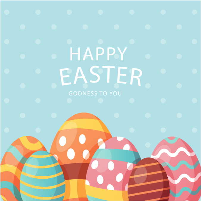 Happy Easter Greeting Card PNG