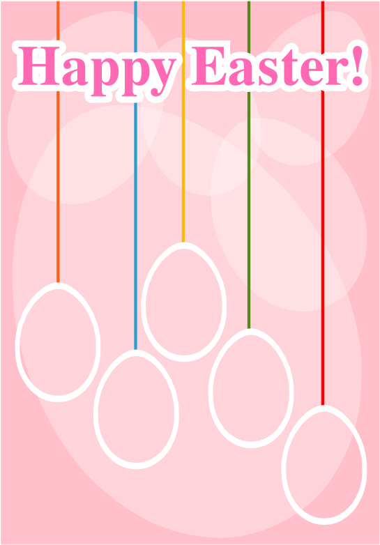 Happy Easter Greeting Card PNG