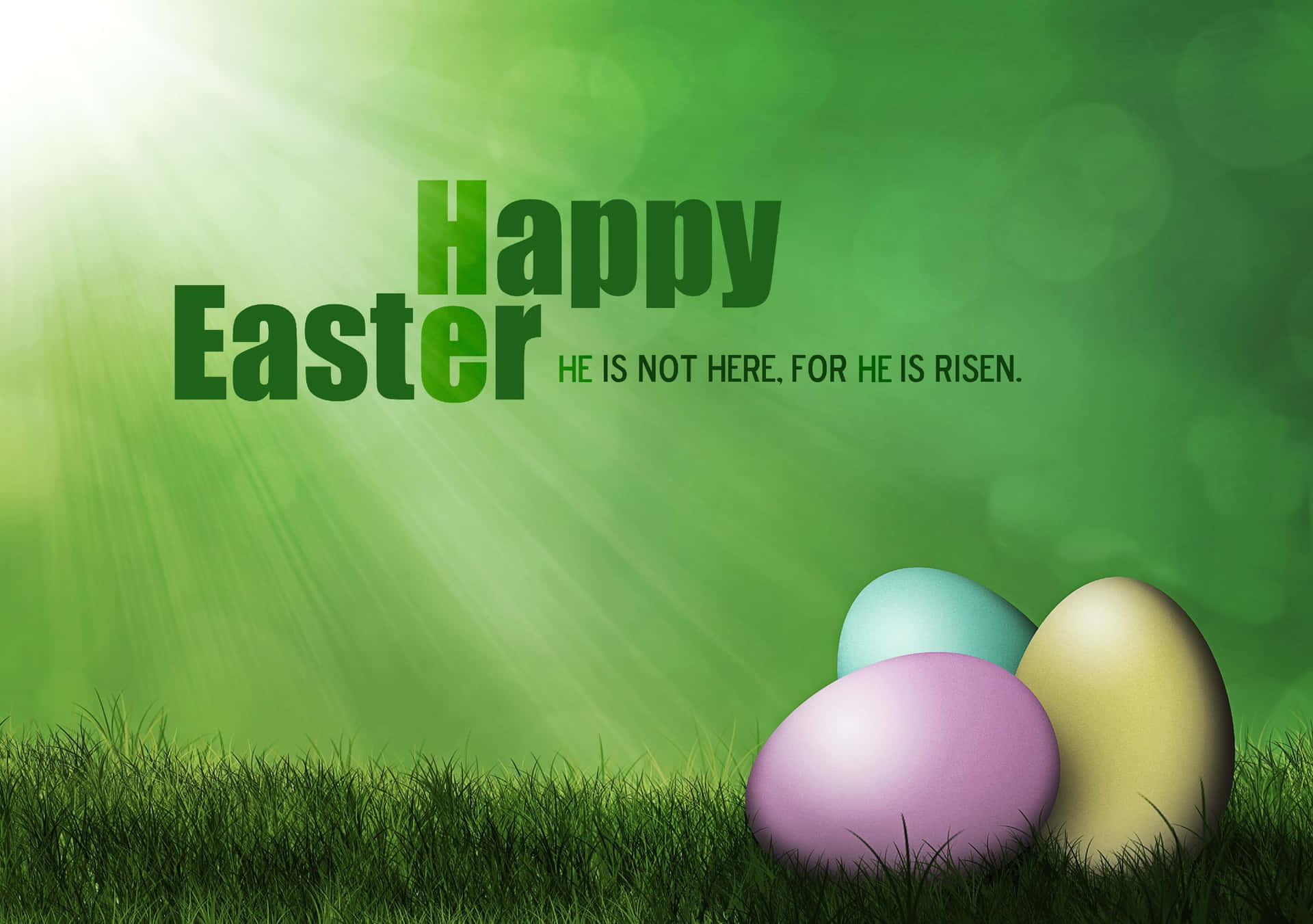 Happy Easter Risen Message Wallpaper