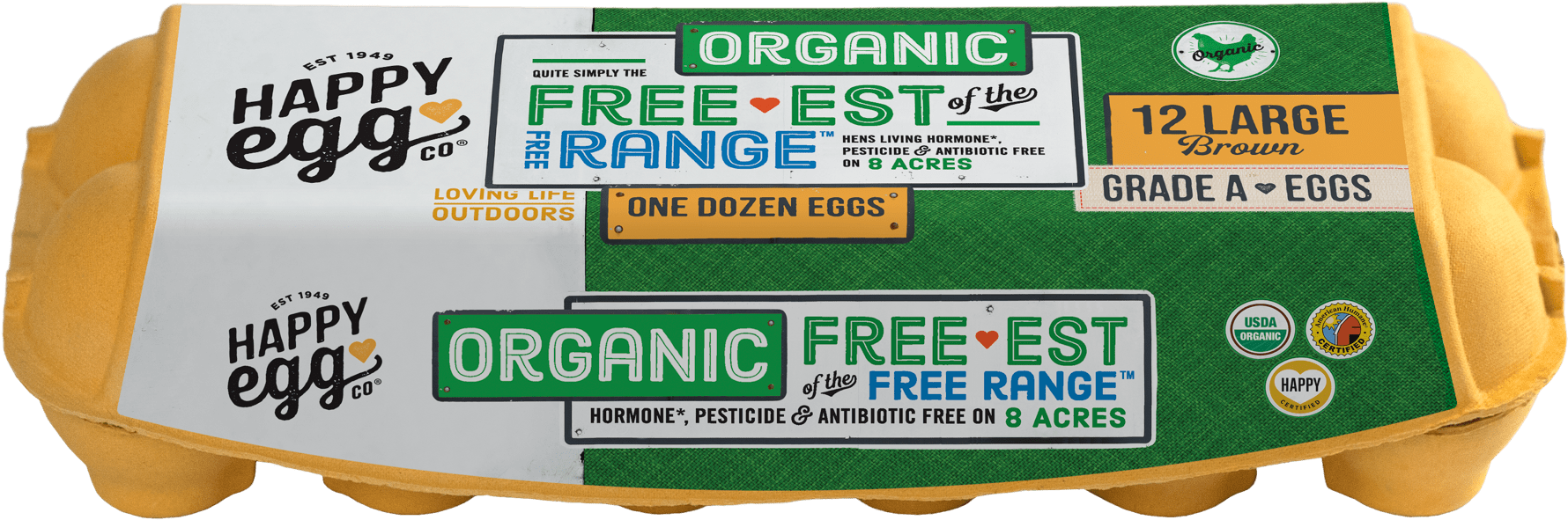 Happy Egg Co Organic Free Range Eggs Packaging PNG