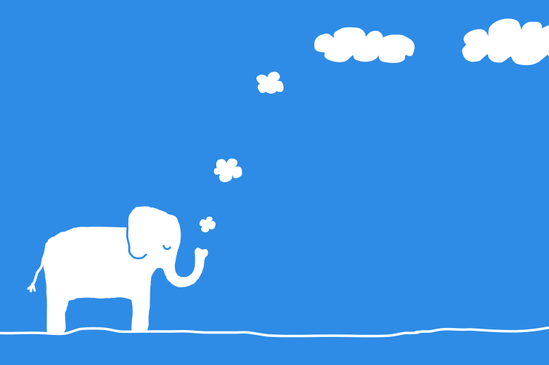 Happy Elephant Cartoon Sky PNG
