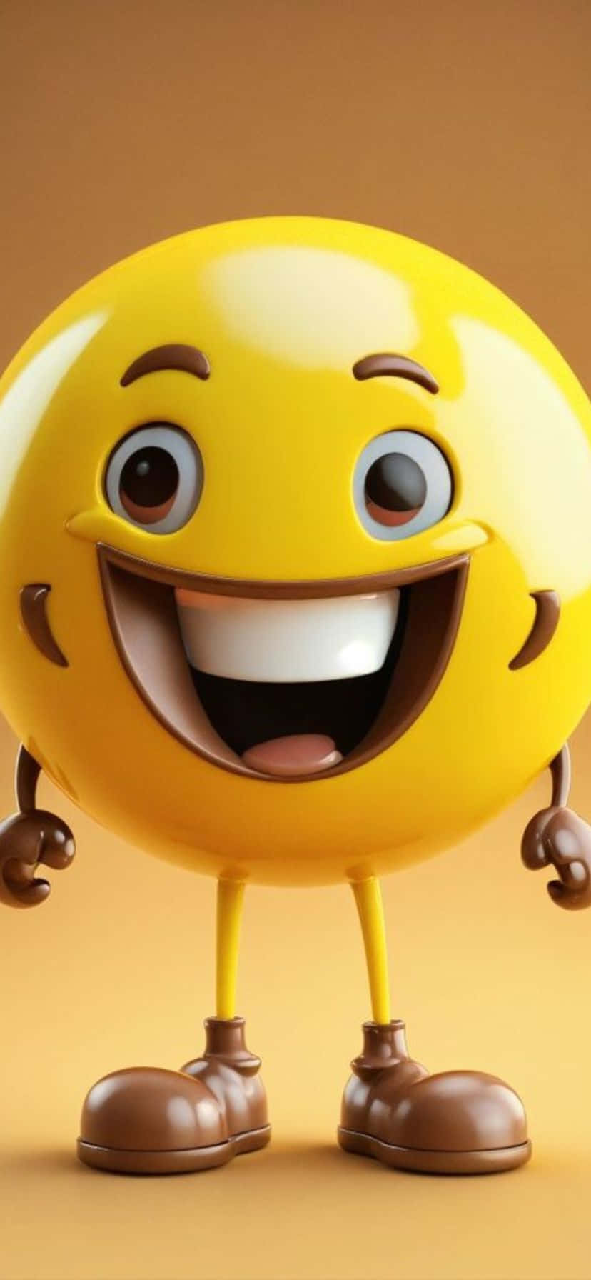 Happy Emoji Character Smiling Wallpaper