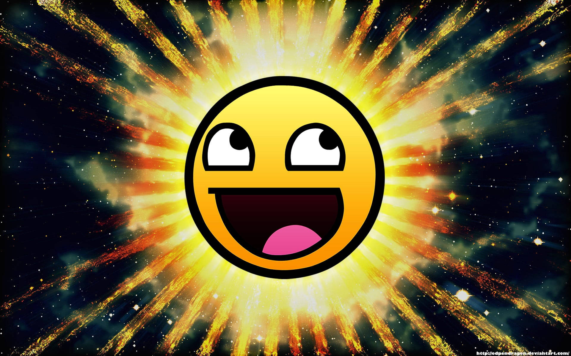 Happy Emoji Sun Wallpaper