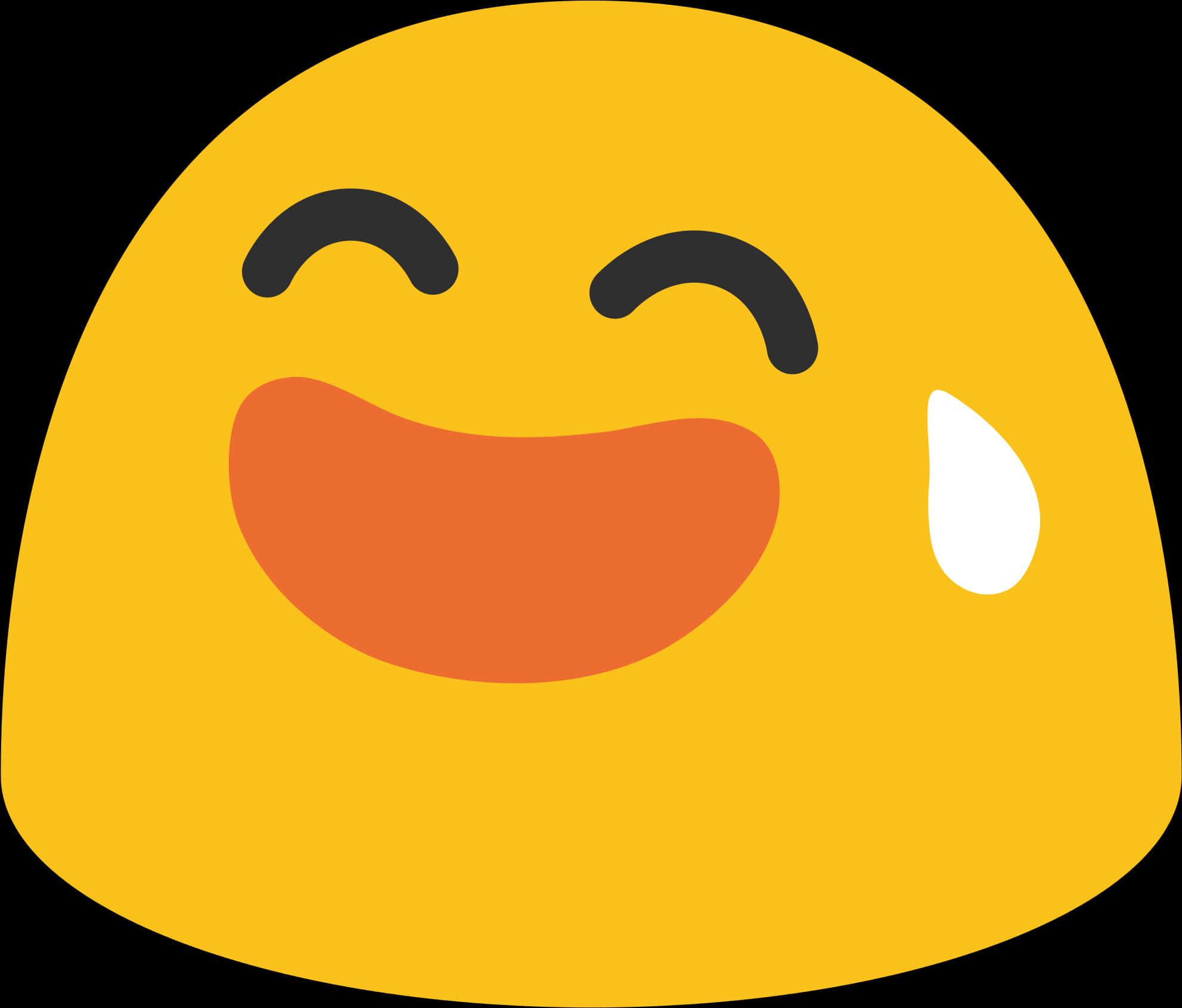 Happy Face Emojiwith Tear Drop.jpg PNG