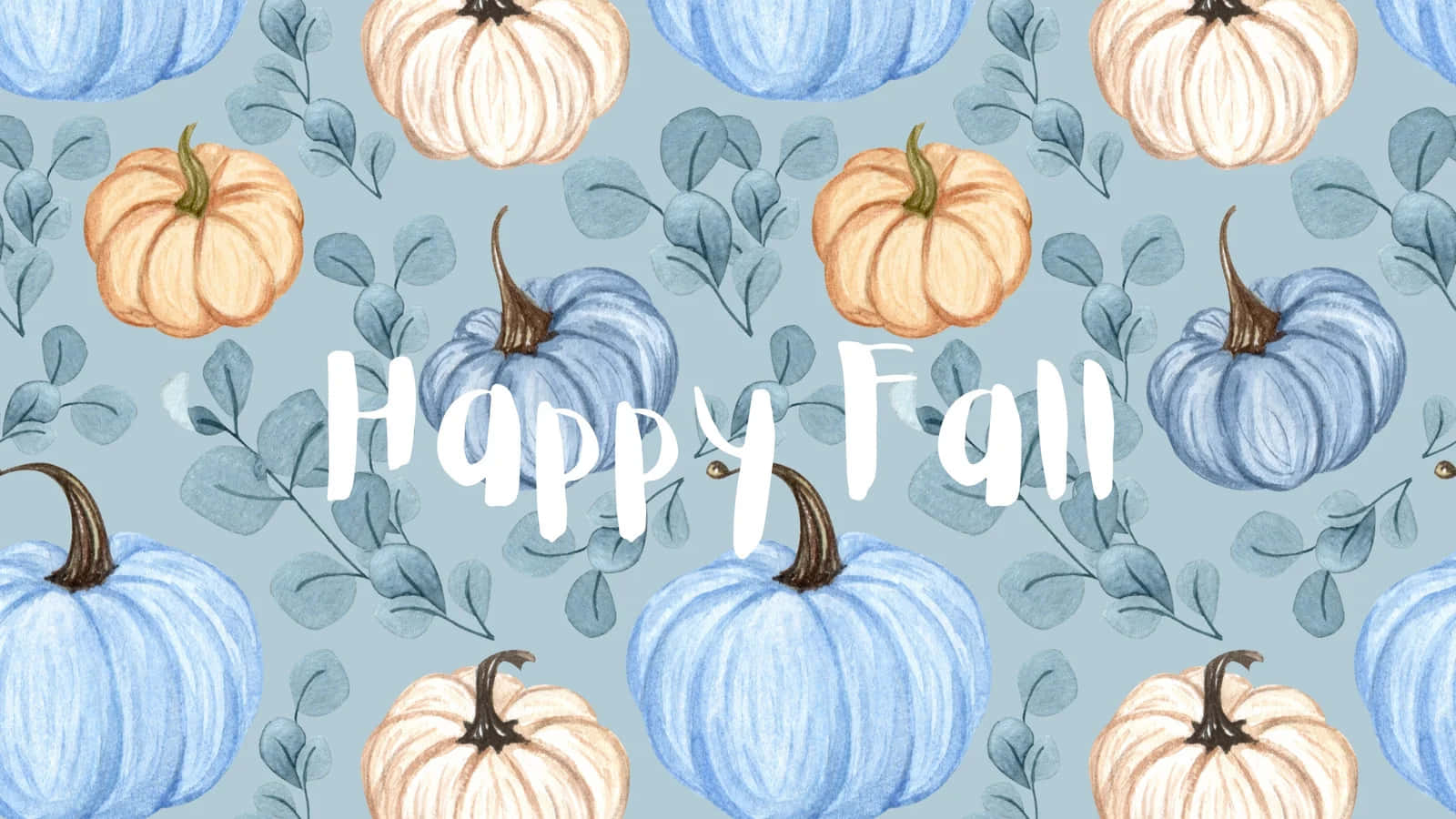 Happy Fall Pumpkin Pattern Wallpaper